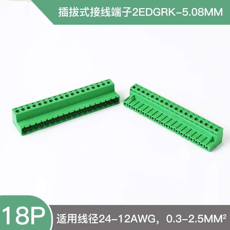 2EDGRK 5,08 mm Header Socket Plug-IN Terminal Blocks Schraubtyp PCB Male Connectors 2P -24P