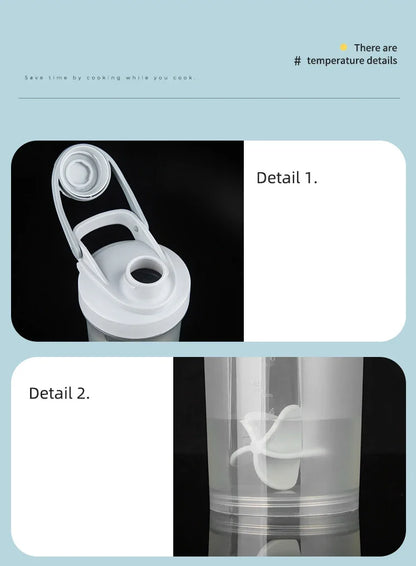 Shake Cup Sports Fitness Water Bottle Milkshake Cup Sports Plastic Water Cup Creative Plastic Drinking Cup Protein Powder Cup
