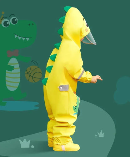 2025, Cartoon-Overall mit Kapuze für Babys, Mädchen, Regen, Outdoor-Sport, Jungen-Overall, wasserdicht, einteilig, Kinderhose, Strand, Kinderhose.