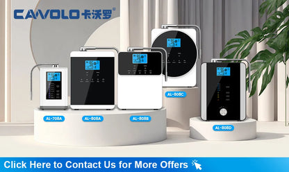 CAWOLO 11 Plates Platinum Coating Alkaline Water Ionizer Machine Household PH 4.5~10.5 Alkaline Acid Water Ionizer for Home.