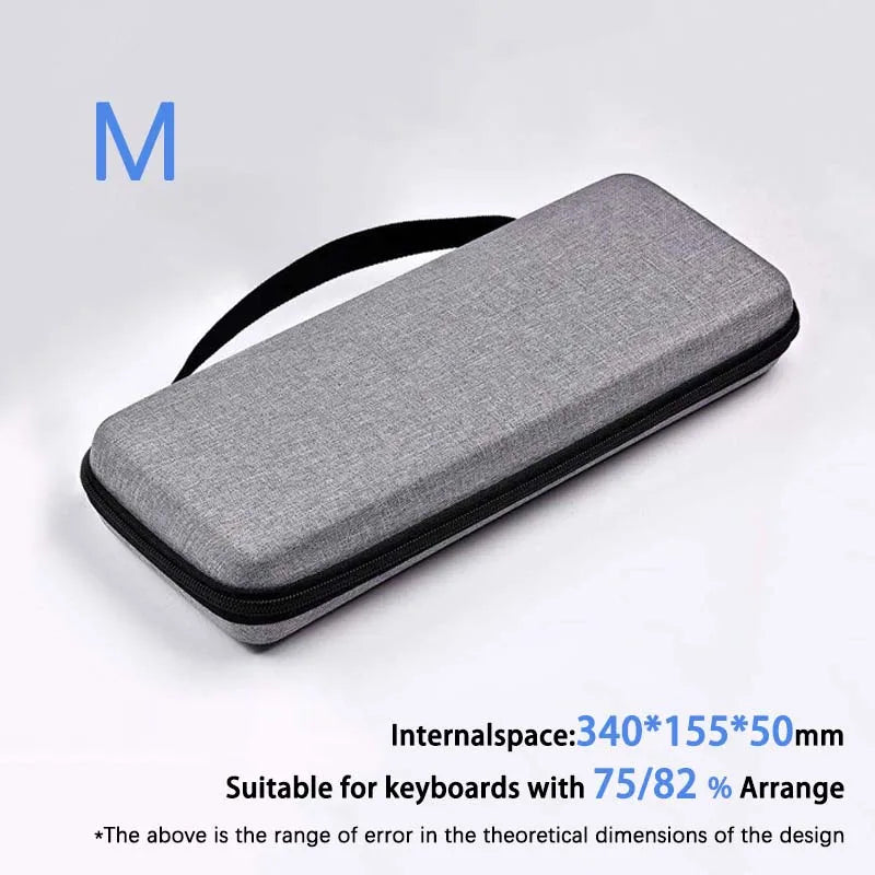 Dustproof Water-Resistant Mechanical Keyboard Case Storage Bag - EVA Hard Shell Fits 61/68/75%/TKL/98%/Full-Size Keyboards.