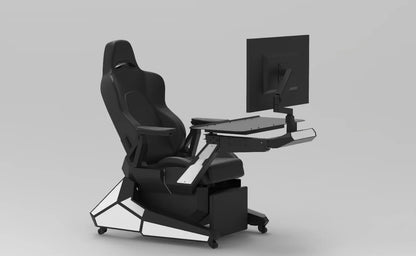 EASE POD PRO Günstiger, bequemer Computer-Cockpit-Zero-Gravity-Stuhl, ergonomischer Stuhl, Arbeitsplatz für 1–2 Monitore