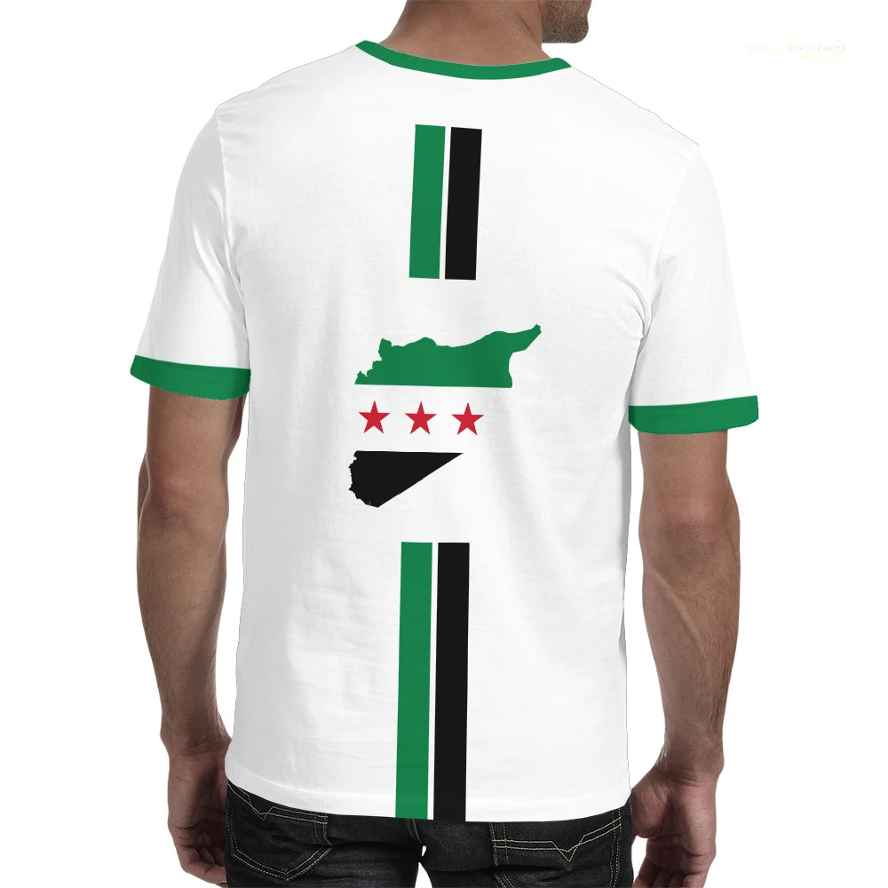 New Syria Football Jersey Men's Sports T-shirts Syrian Flag Street Oversized Tops Unisex Casual Graphic T-shirts Mens Gifts.
