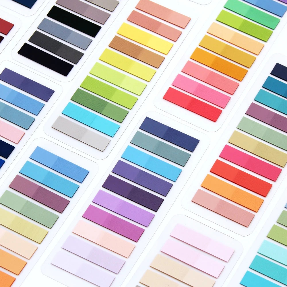 2400S Transparent Bunte Index Kreative Notizblöcke Büro Schule Schreibwaren Selbstklebende Aufkleber Haftnotizblöcke.