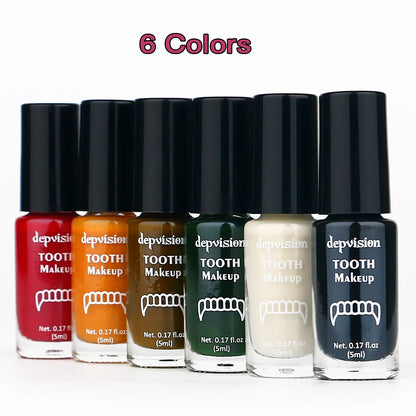 Depvision Tooth Paint Makeup Colorful Non Toxic for Halloween Party Cosplay Cosmetics Pigment.