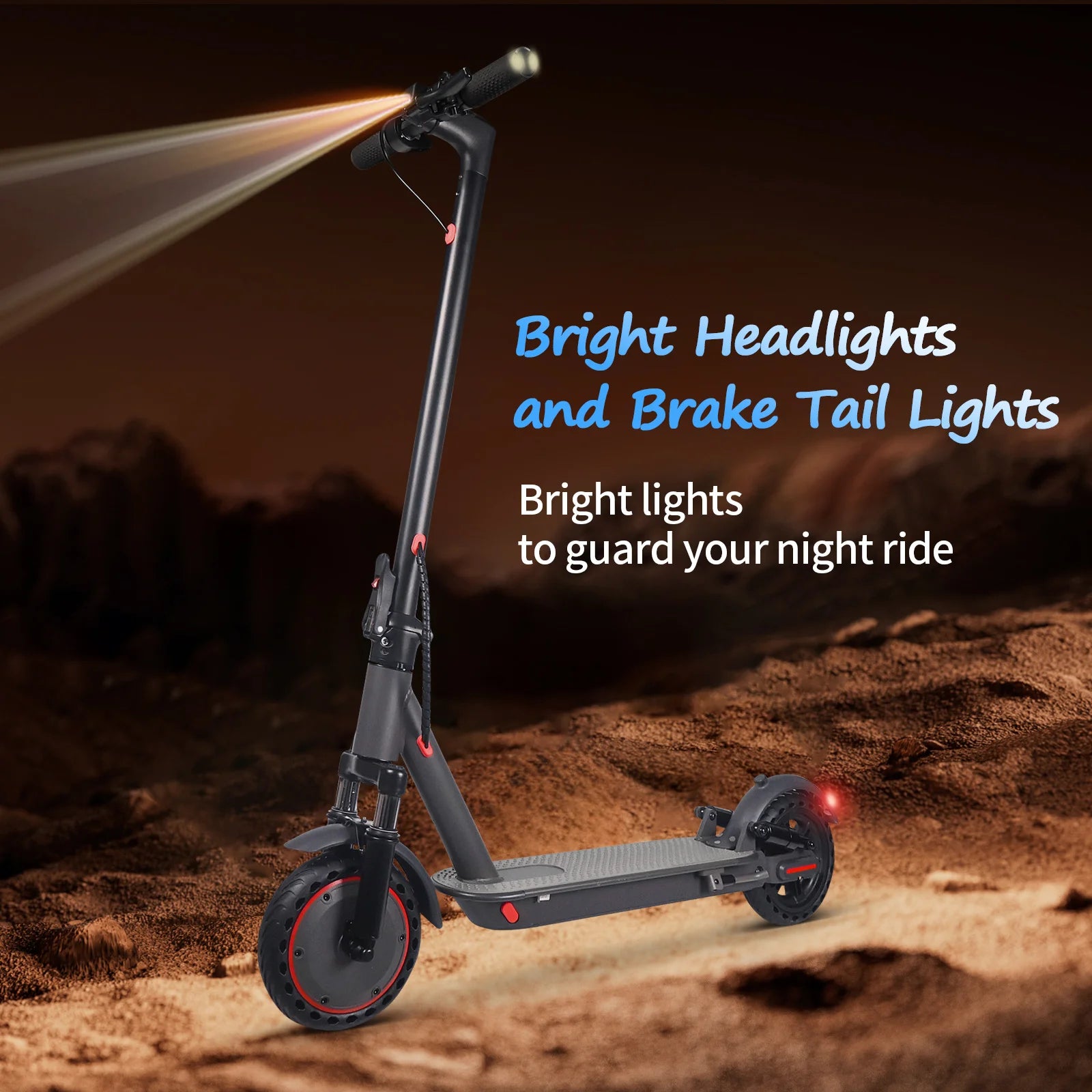 ATSANT TS07 Electric Scooter 600W 36V 10.5ah 31KM/H 35KM Long Range 8.5Inch Tyres with Shock Absorption Turn Signal Escooter.