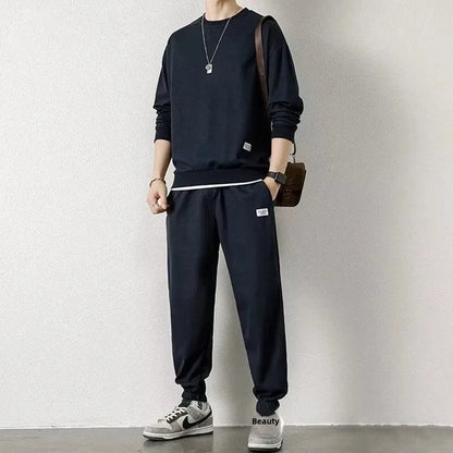 Loose Men's Long Sleeve Hoodie And Pants Set Spring Autumn New Style Casual Sports Youth Loose Fit Male Fashion Outfit