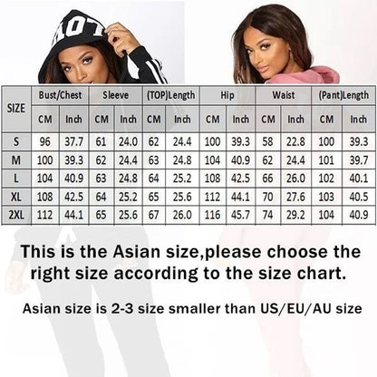Hot Women's Fashion Tracksuit Striped Hoodies and Jogger Pants Ladies Daily Casual Clothes.