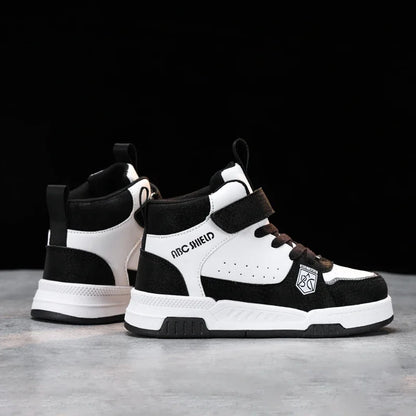 Luxury Design Girls Shoes Autumn Children Sneaker Autumn PU Leather High Top Shoes for Kids Sports Tennis Fashion Girl Sneaker.