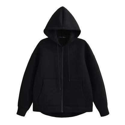 Neue Damen Casual Pocket Langarm Jacken Schwarz Bomber Varsity Jacke Mantel 2024 Herbst Damen Mode Kapuzenpullover