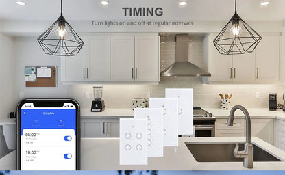 Tuya WiFi Touch Wand Smart Switch 1/2/3 Gang Licht Schalter Ohne Neutral Linie Smart Leben APP Steuerung unterstützung Alexa Google Hause.