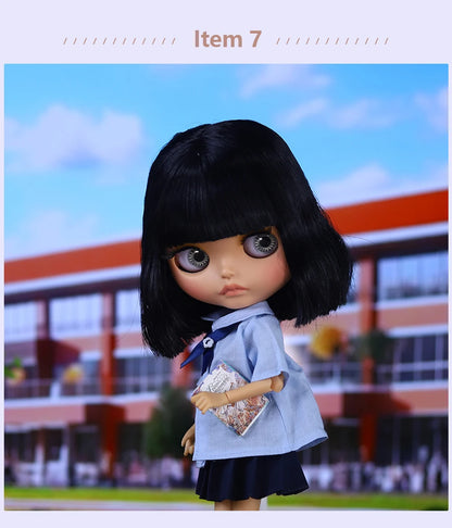 ICY DBS Blyth Doll BJD Joint Body tan Skin Matte Face Set Doll 1/6 30cm Girl Gift Anime SD