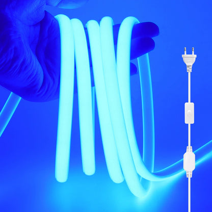 220V COB LED Light Strip Waterproof With EU Plug Red/Blue/Pink/Green Home Outdoor Garden Lighting Flex Silicone Tube Neon Lamp