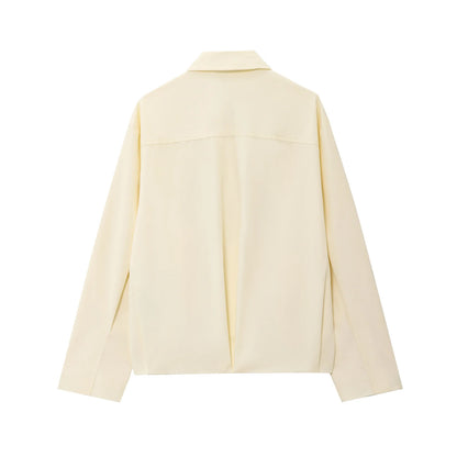 UNIZERA Women's Jacket with Simple and Versatile Zipper Collar Long Sleeve Style Summer New Style Jacket.