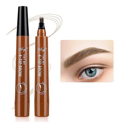Four-pronged eyebrow pencil, four-end, long-lasting, non-smudged, water-resistant, anti-smudged eyebrow pencil.