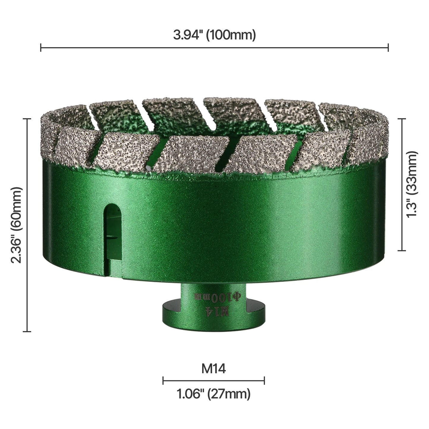 6–130 mm M14-Gewinde, trocken, vakuumgelöteter Marmor, Mauerwerk, Lochsäge, Öffner, Diamantbohrkrone für Keramikfliesen, Granit, Marmor