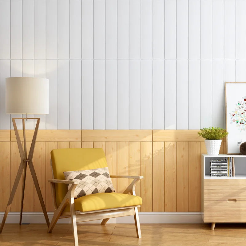 3D wall sticker wood grain foam self-adhesive DIY 35X35cm waterproof and moisture-proof ceiling bedroom kitchen wallpaper