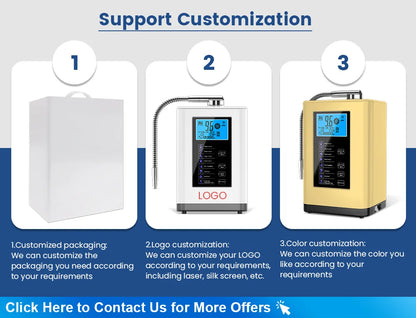 Alkaline Water Machine Ionizers PH Water Device Alkaline Water Dispenser 5 Plate Platinum Coating Alkaline Water Ioniser Machine.