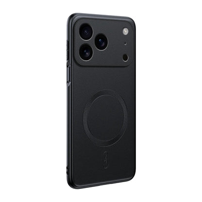 For Iphone 17 Pro Case Magnetic Leather Shield Cover For Iphone 17 Pro Anti-Fingerprint Non-Slip PC+TPU