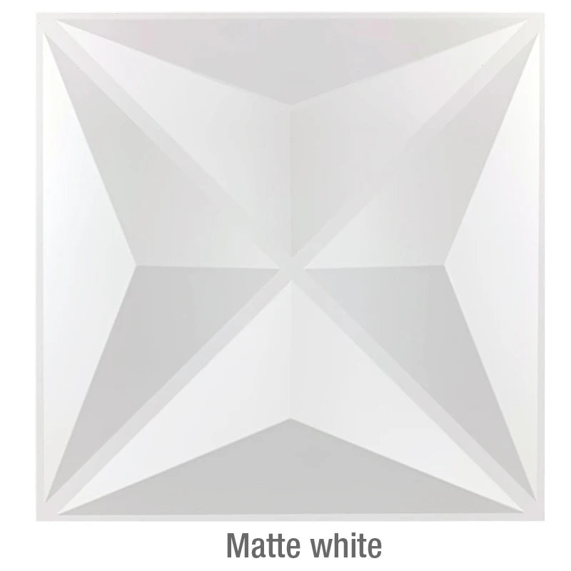 12 Pcs Decorative 3D Wall Panel Diamond Design Matt White Wallpaper Mural Tile-Panel-Mold 3D wall sticker bathroom kitchen 30cm