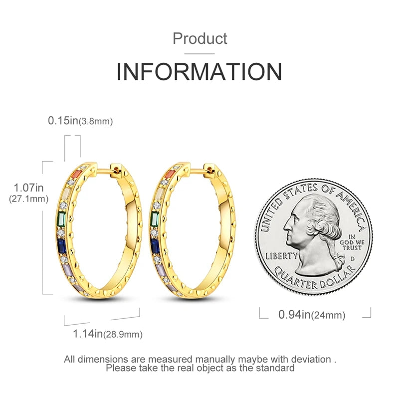 Yellow Gold Starlight Hoop Earrings For Girl Sparkling Classic Snakebone Multi-loop Earrings Star Moon 925 Silver Women Earring