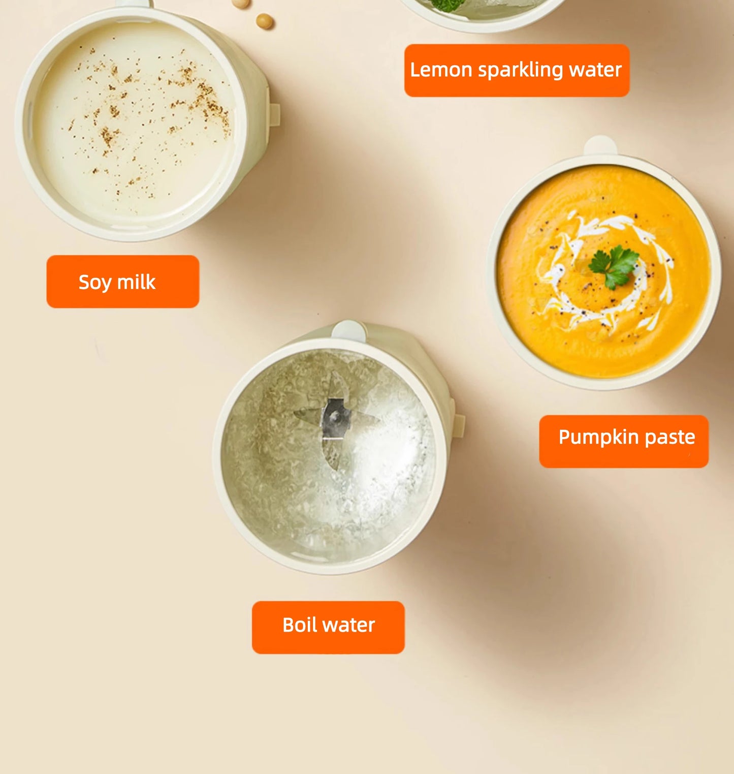 350ML Soybean Milk Machine Automatic Intelligent Food Blender Electric Fruit Juicer Water Boiling Kettle Rice Paste Maker 220v