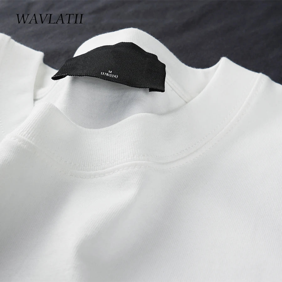 WAVLATII Oversized Summer T shirts for Women Men Brown Casual Female Korean Streetwear Tees Unisex Basic Solid Young Cool Tops.