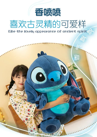 80cm Big Size Disney LILO & Stitch Anime Plush Stuffed Doll Room Plushies Pillow Kawaii Ornaments Children's Holiday Gifts