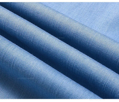 Summer Ultra Thin Men's Loose Jeans Lyocell Ice Silk Fashion Casual Business Denim Pants Straight Stretch Male Trousers.