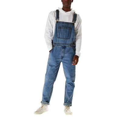 Männer Tasche Jeans Insgesamt Overall Streetwear Insgesamt Hosenträger Hosen Baggy Denim Harajuku Lose Hose Atmungsaktive Lange Hosen.