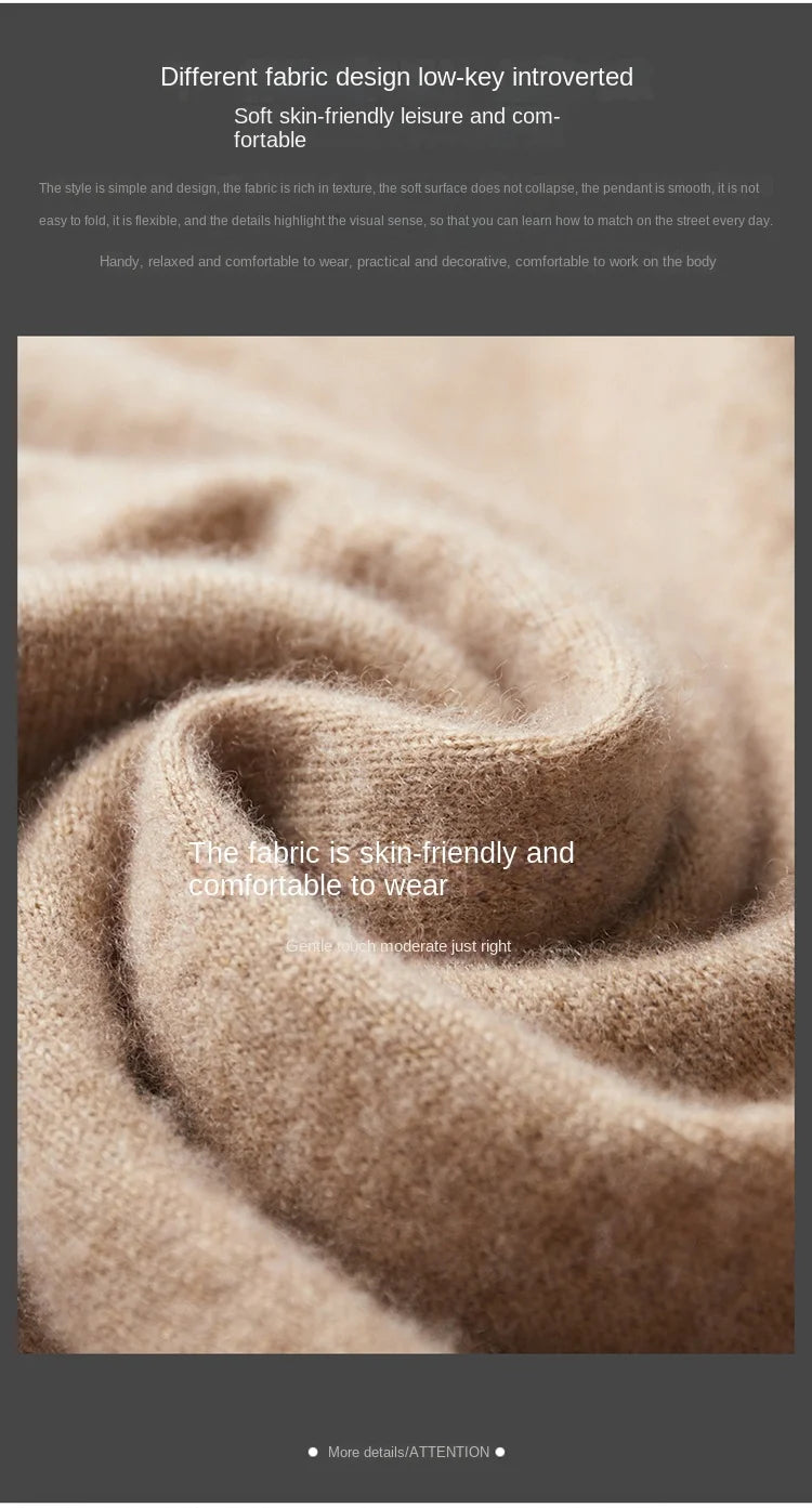 100% Cashmere Sweater Men's Ready-To-Wear Hooded Knitted Pullover Autumn Winter Long Sleeved Sweater Casual Sports Hoodie Top.