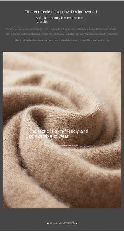 Autumn Winter New Merino Sweater Men's 100% Wool Hooded Collar Knitted Pullover Casual long Sleeved Hoodie.