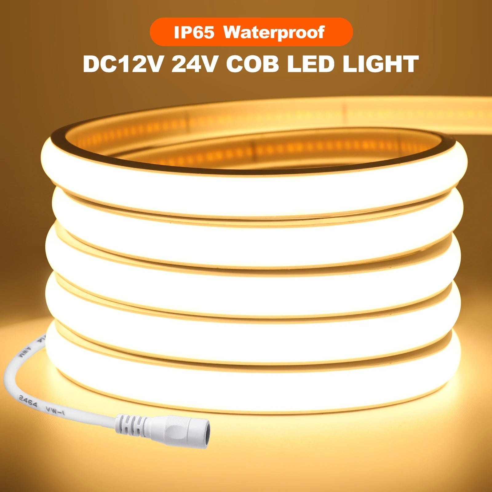 12V 24V Tuya Smart WiFi COB Neon Strip Waterproof 0.5M 5M 10M 20M 320LED/M Flexible LED Tube Tape for Kitchen Cabinet Room Decor.
