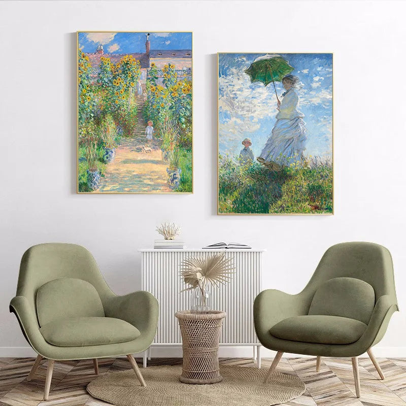Claude Monet Classic Art Collection Paintings Canvas Poster and Prints Wall Art Pictures for Hall Living Room Home Decor Mural.