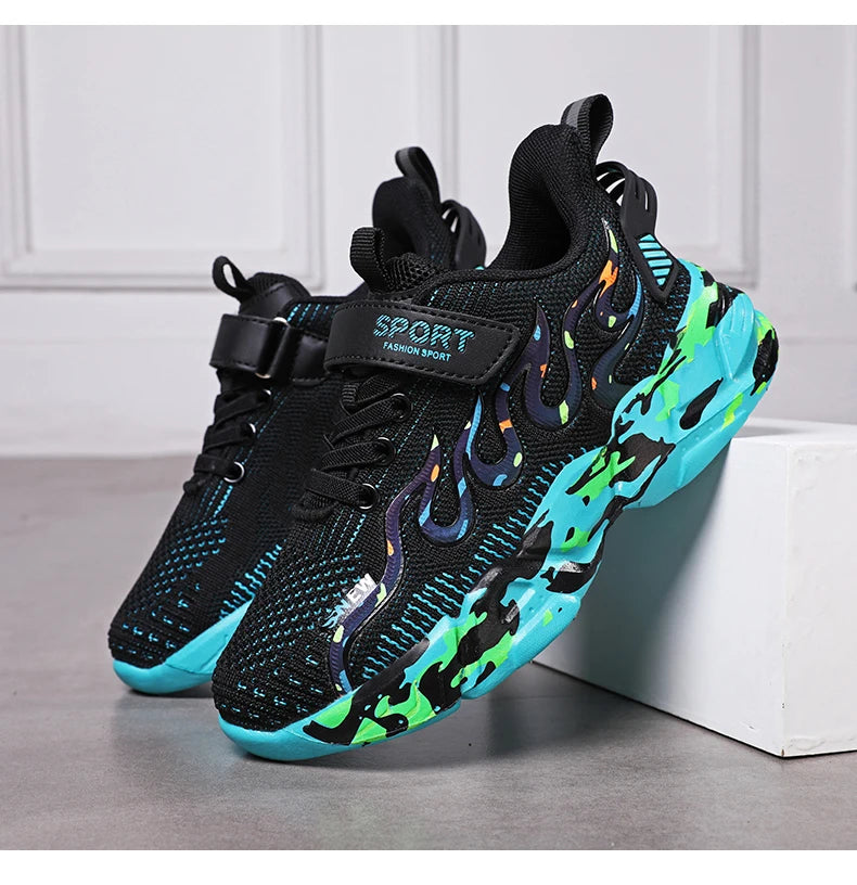 Boys Running Shoes 2022 Design Children Sneakers Mesh Kids Casual Sneakers 7-12 Years Children Sneakers for Boys.