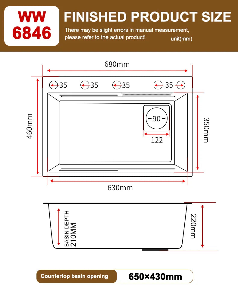 Waterfall Sink Large Single Slot Stainless Steel Kitchen Sink Embossed Washbasin Under The Basin Installation For Kitchen