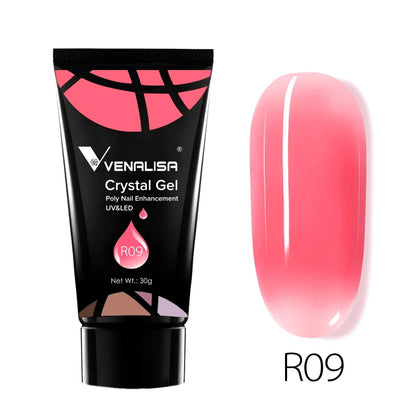 VENALISA Poly Nail Gel Nail Acrylic Gel Self Leveling Natural Pink Prolong Gel Clear Color Crystal Gel Nail Nail Art Jelly Gel