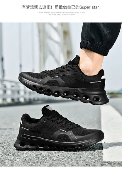 2025 Summer Cushion Men's Running Shoes Breathable Mesh Brand Sneakers Men Jogging Shoes Lightweight Non-Slip Men Athletic Shoes.