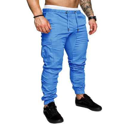 2025 new men's workwear pants, European and American men's loose straight casual pants, men's workwear pocket pants S-XXXL