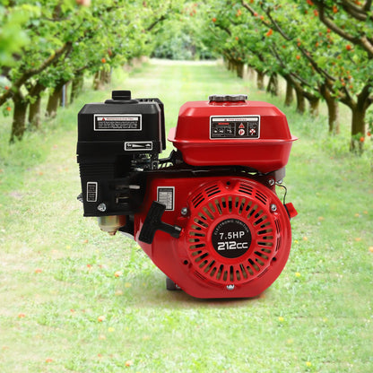 4-Takt-Benzinmotor 212 cc, 7,5 PS, 4000 W, 3600 U/min, Einzylinder-Handgezogener Benzinmotor, Durchmesser der Kurbelwelle ist 20 mm