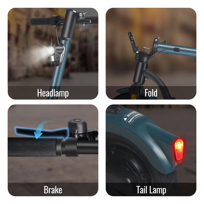 350w Electric Scooter With ABE App 36v Lithium Battery Scooters 20km/h 35km Long Range 10 Inch Tire For Adults Escooter For DE.