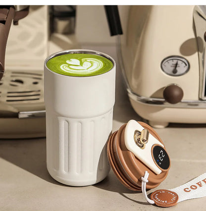 450ml Thermos Bottle Smart Display Temperature 316 Stainless Steel Vacuum Cup Office Coffee Cup Business Portable Thermal Mug.