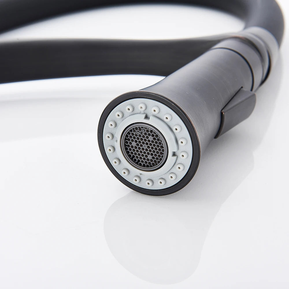 Matte Black  Kitchen Sink Faucet Pull Down Swivel Spout Kitchen Sink Tap Deck Mounted Bathroom Hot and Cold Water Mixers