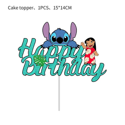 Disney Stich Geburtstag Dekorationen Einweg Geschirr Teller Serviette Stroh Tischdecke Folie Ballon Party Liefert Kinder Geschenke