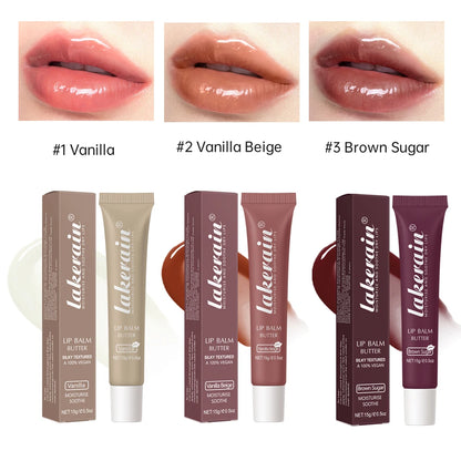 3pcs/Kit Butter Moisturizing Lip Gloss Oil Jelly Lipgloss Liquid Lipstick Lip Tint Brown Sugar Crystal Lip Balm.