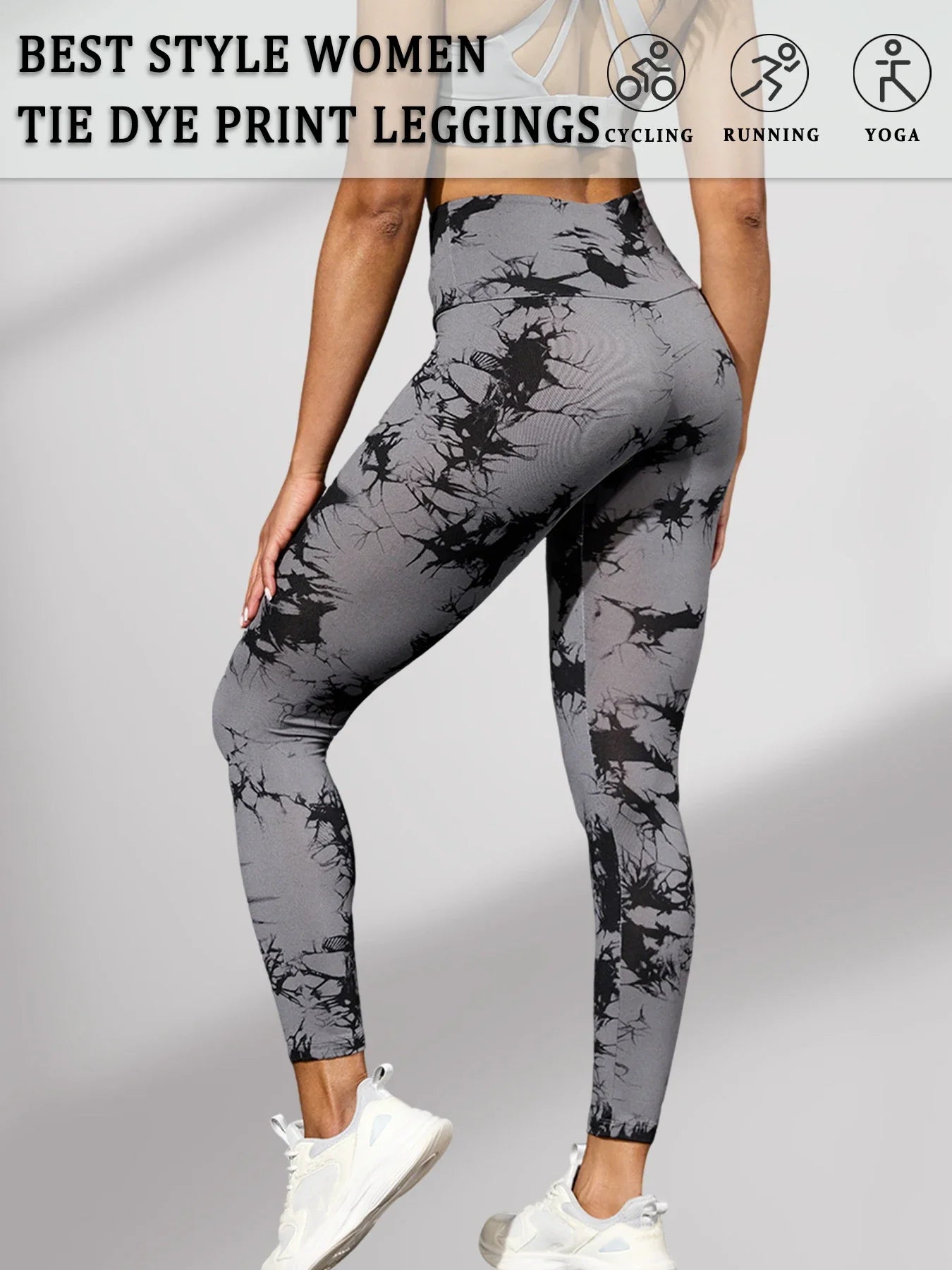 Super Soft High Waisted Tie Dye Leggings for Women Yoga Running Gym No See Through Workout Athletic Tights Push Up Gym Fitness.