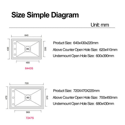 ASRAS New kitchen Sink Double Cover hidden Single Large Size 304 Stainless Steel 4mm Thickness Handmade Brushed kitchen Sink