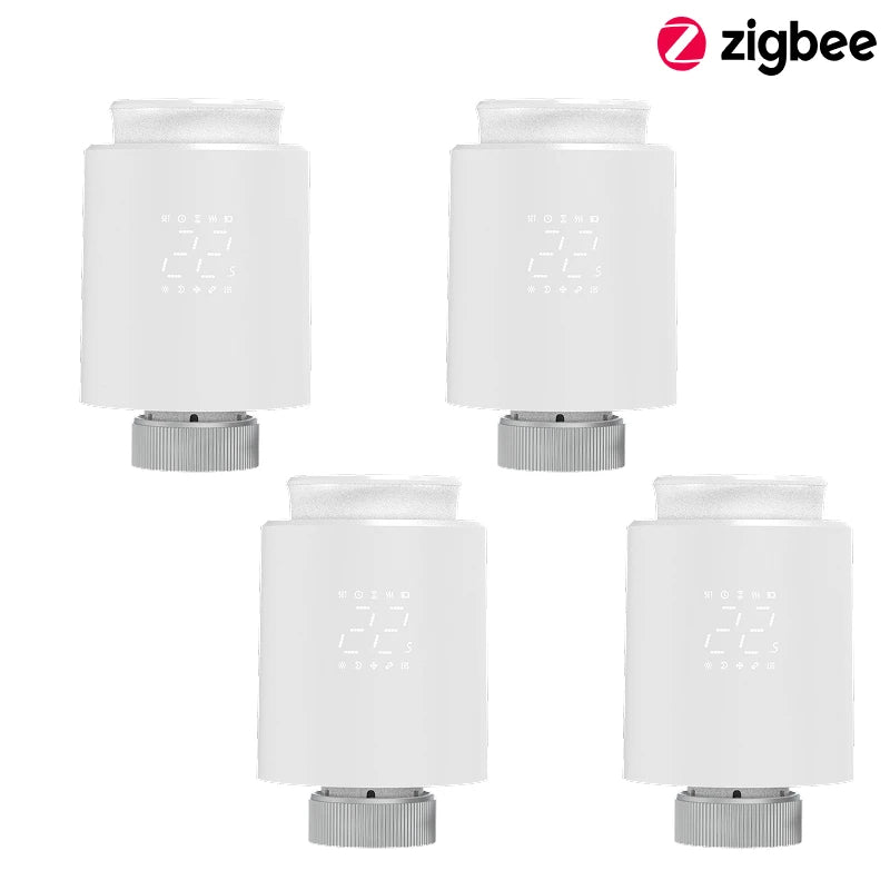 EZAIOT Smart Tuya Wifi/ZigBee3.0 Radiator Actuator TRV Programmable Thermostatic App Remote Temperature Controller Alexa Google