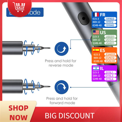 28/62 in 1 Elektro-Schraubendreher-Set, Präzisions-Elektrowerkzeug-Set, wiederaufladbar, kabellos, Mini, kleine Bits für Xiaomi Mobile Cell Repair