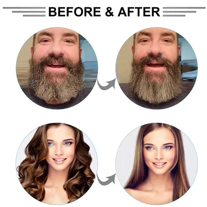 3 in 1 Electric Straightener Beard Straightener Hair Straightener With Teeth Curly Beards Magic Brush Comb For Man and Women.